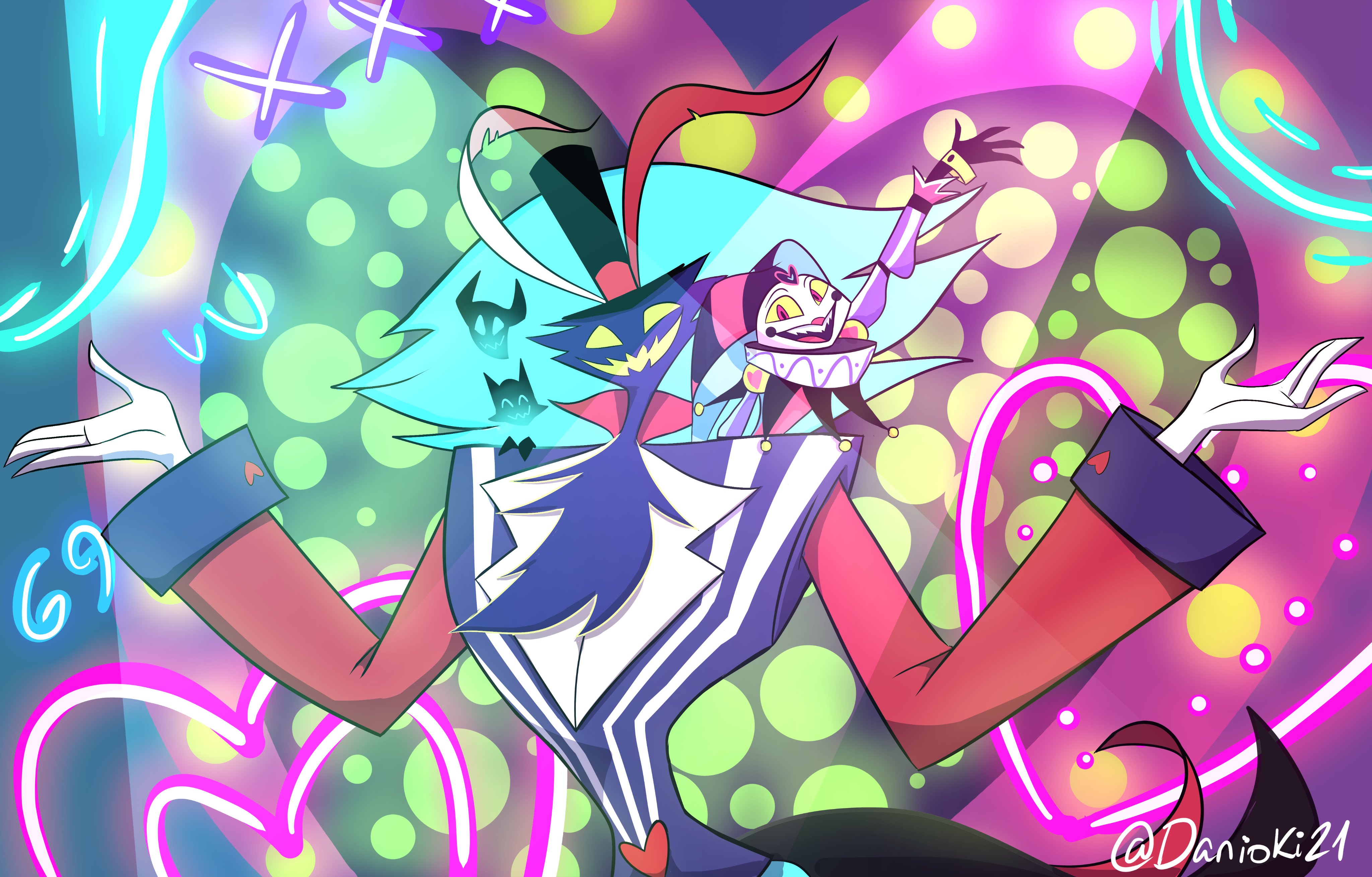 Download Fizzarolli (Helluva Boss) Asmodeus (Helluva Boss) TV Show Helluva Boss 4k Ultra HD Wallpaper