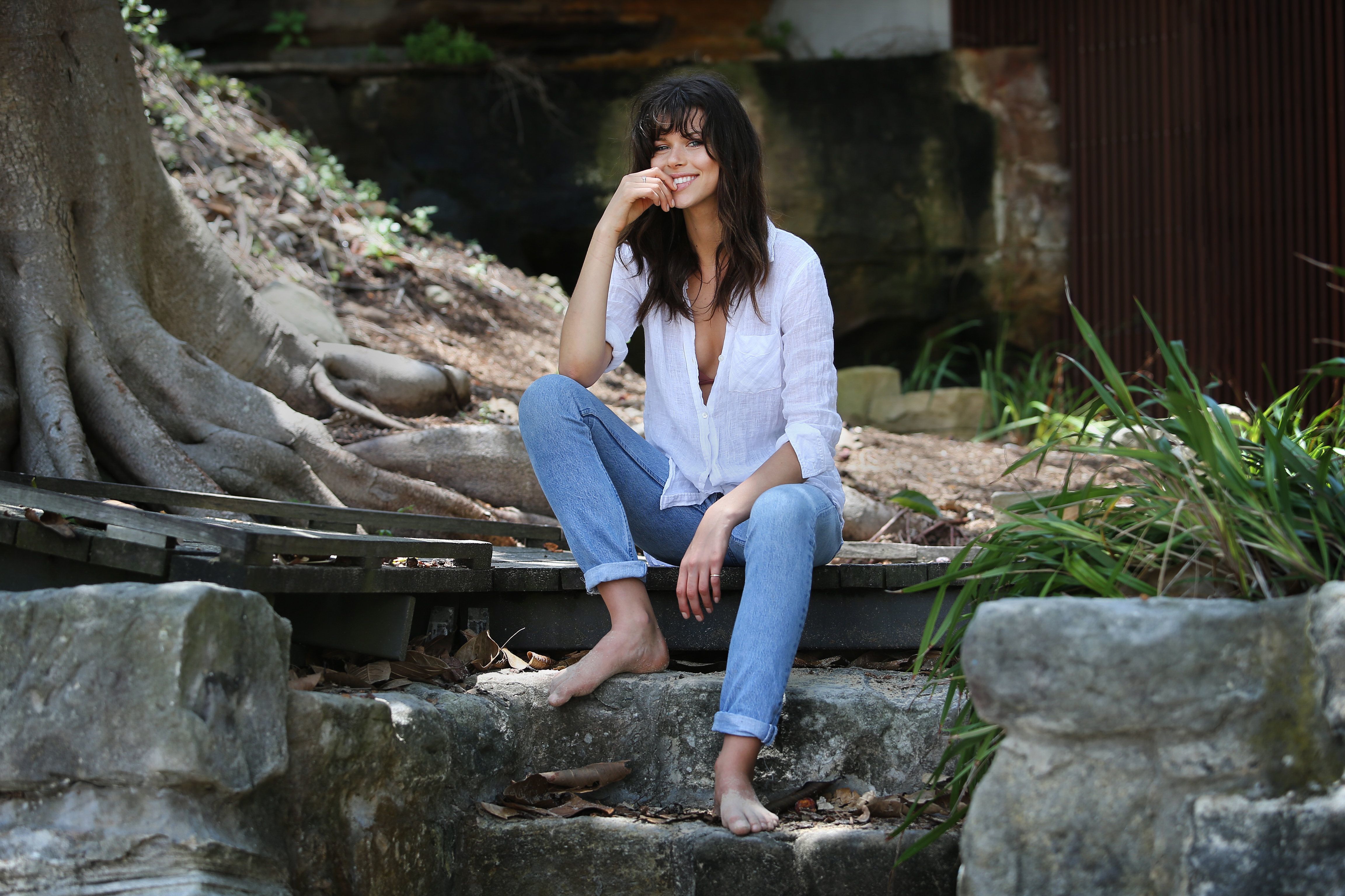 Phone wallpaper: Celebrity, Georgia Fowler, Blue Eyes, Brunette, Model, Smile 845755