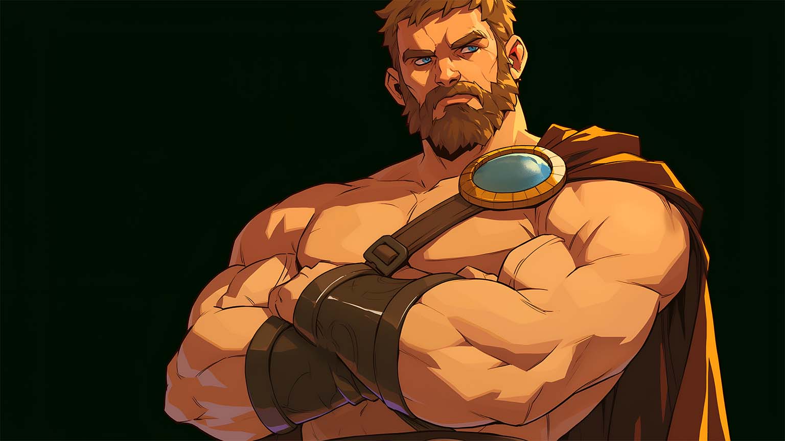 Hercules Strong Dark Background Desktop Wallpaper