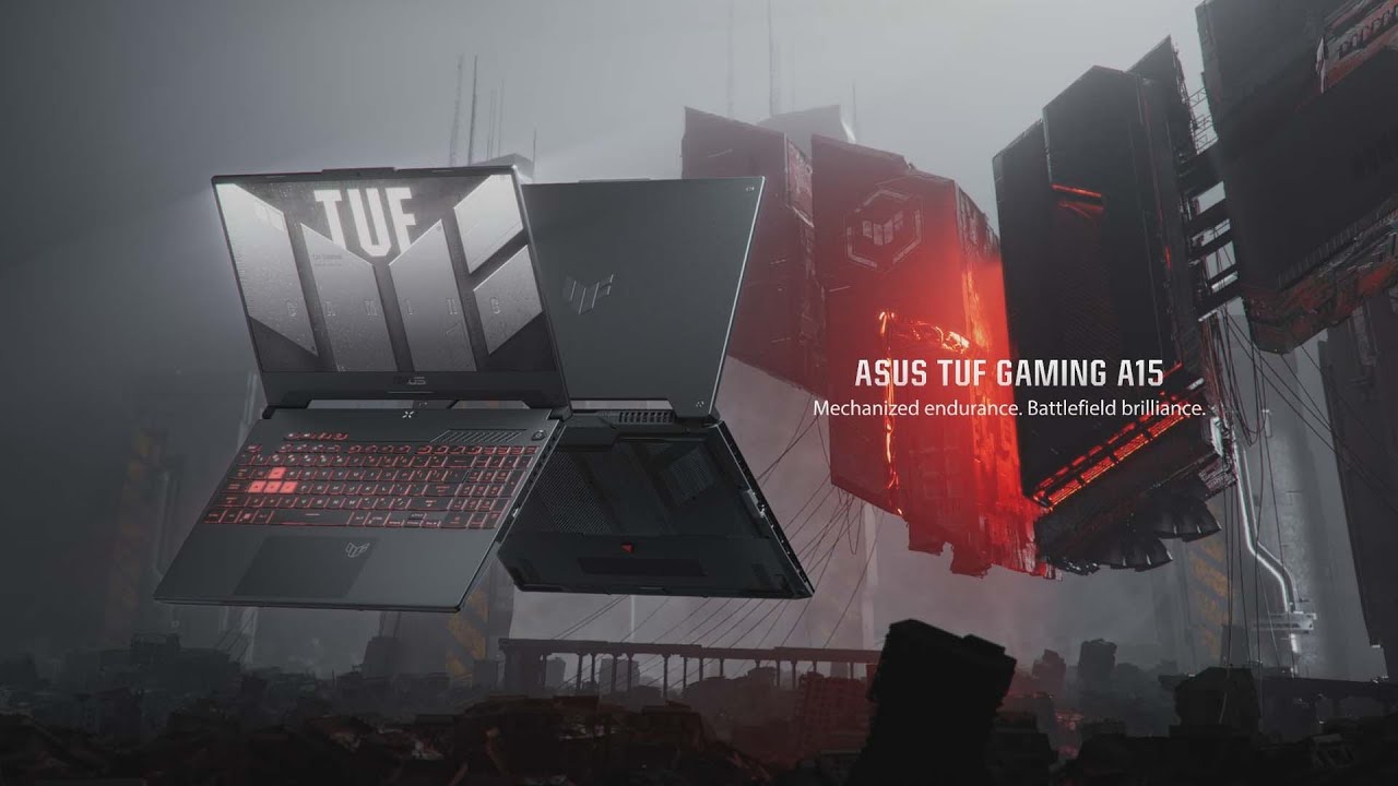 Mechanized endurance. Battlefield brilliance. ASUS TUF Gaming A15