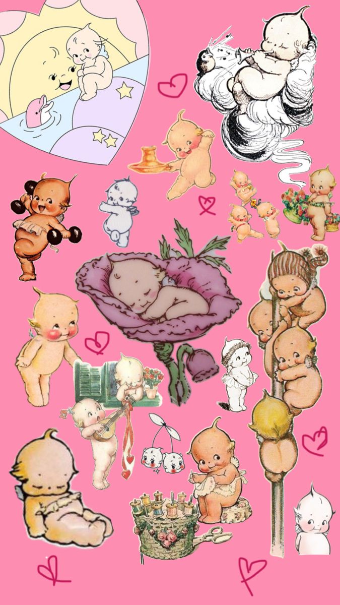 Kewpie Baby Wallpaper. Cute canvas paintings, Hello kitty art, Cute wallpaper