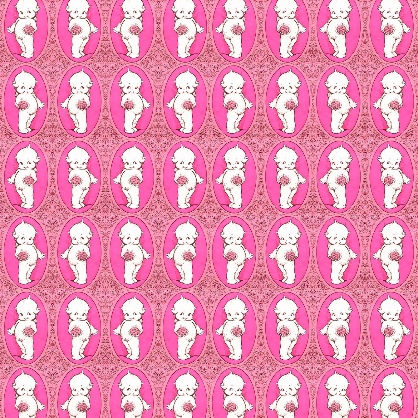 Retro Kewpie Doll Wallpaper in Adhesive & Traditional Form