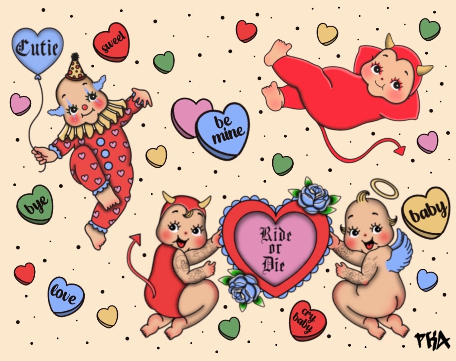 Kewpie Tattoo Flash