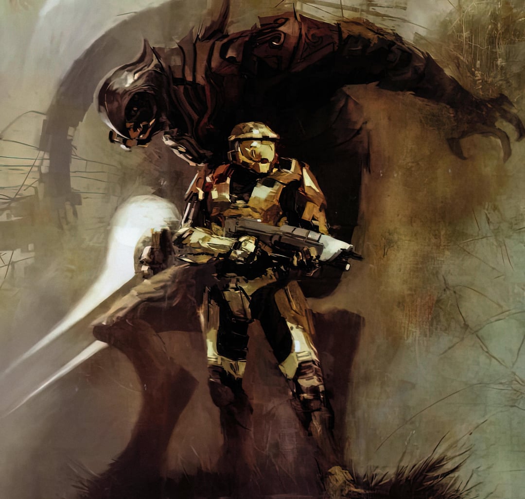 Halo 3 Arbiter and Chief Poster Ultimate High Resolution [4308x4098]