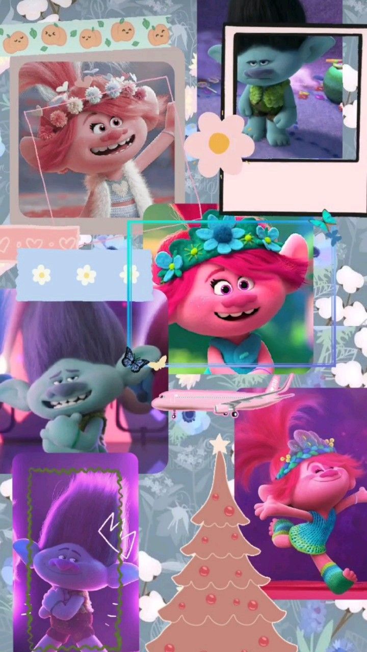 poppy and branch cute wallpaper