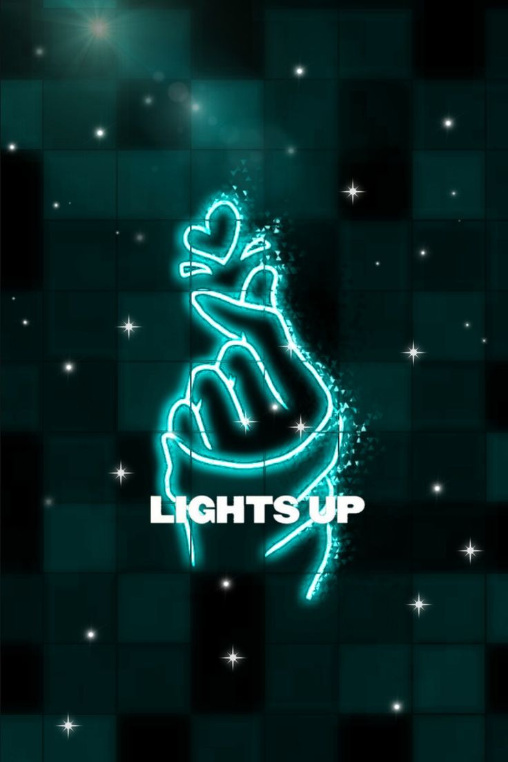 Cute Neon Blue Wallpaper