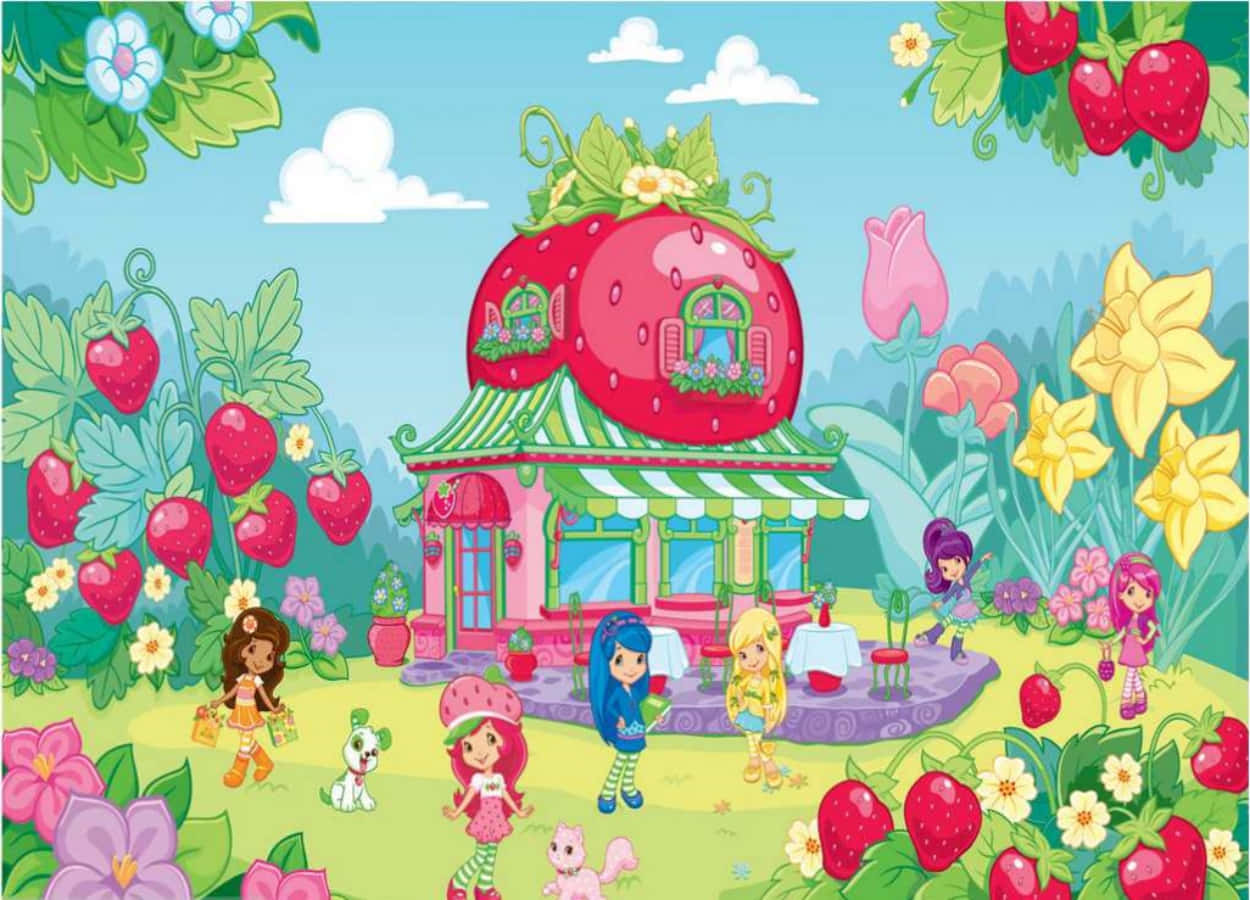 Download Stunning Strawberry Shortcake Delight Wallpaper