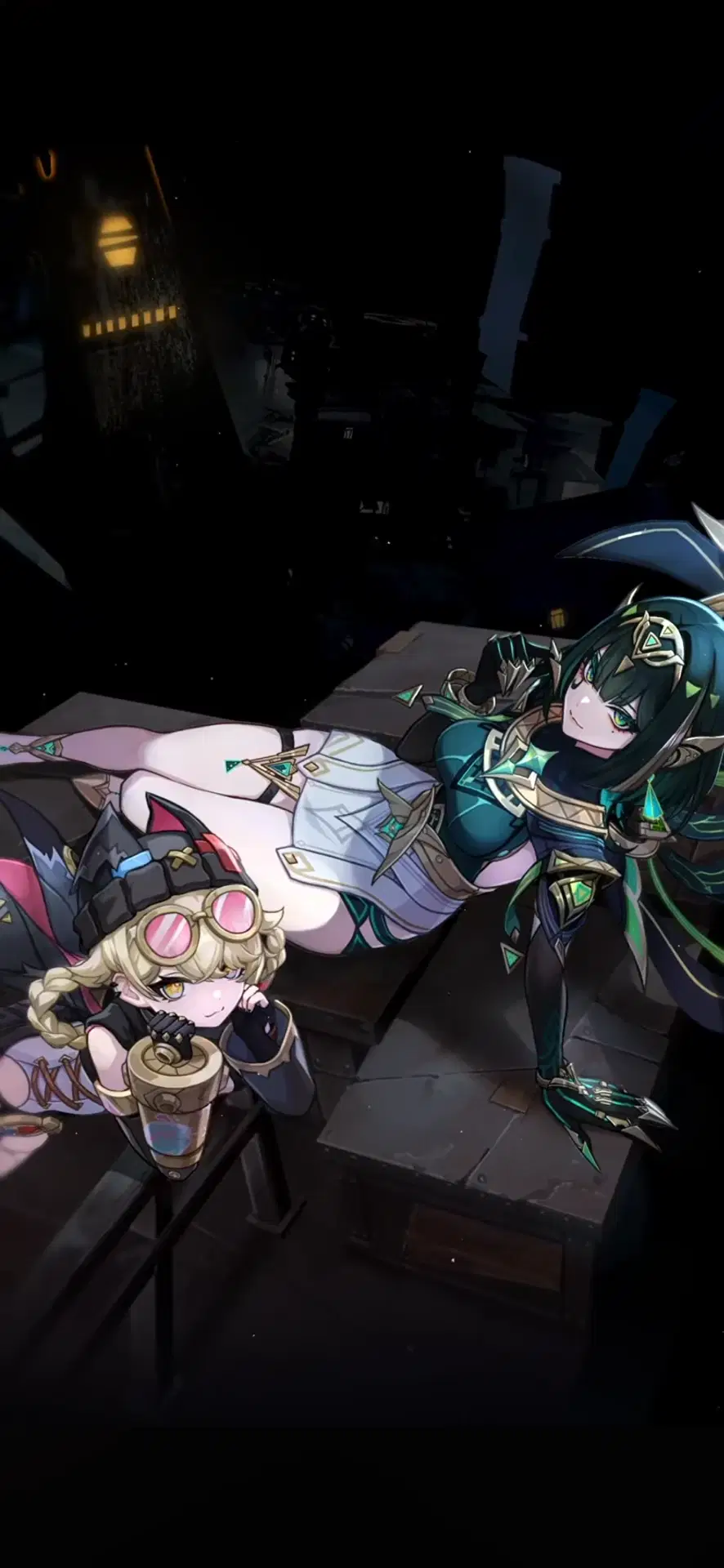 Nod Krai characters phone wallpaper. Feat. Ineffa Aino Nefer Flins Columbina Launa Sandrome, and Jahoda <3 Genshin Impact