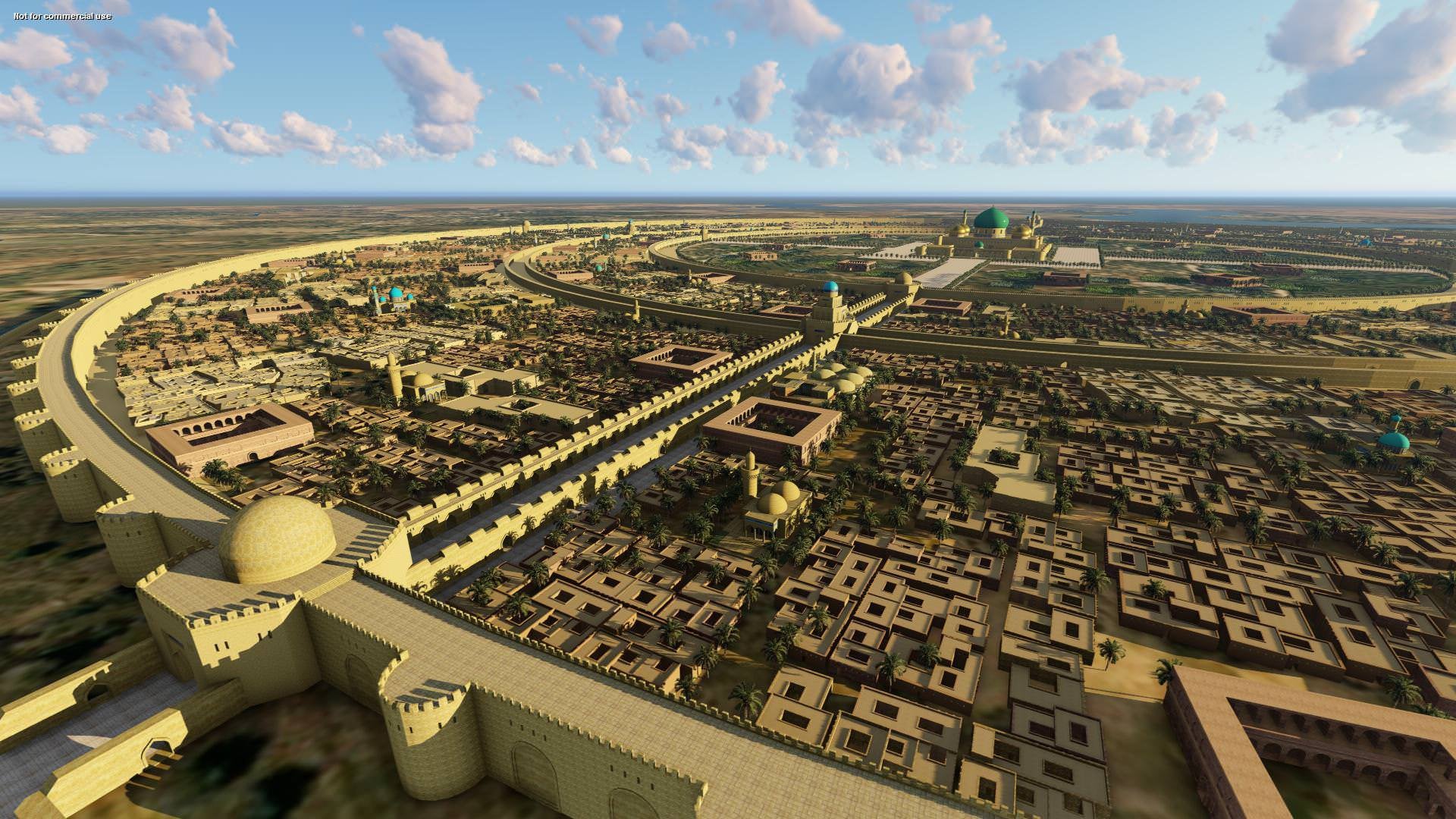Nrken19 model of early Baghdad in the 8th century, then the Abbasid Caliphate