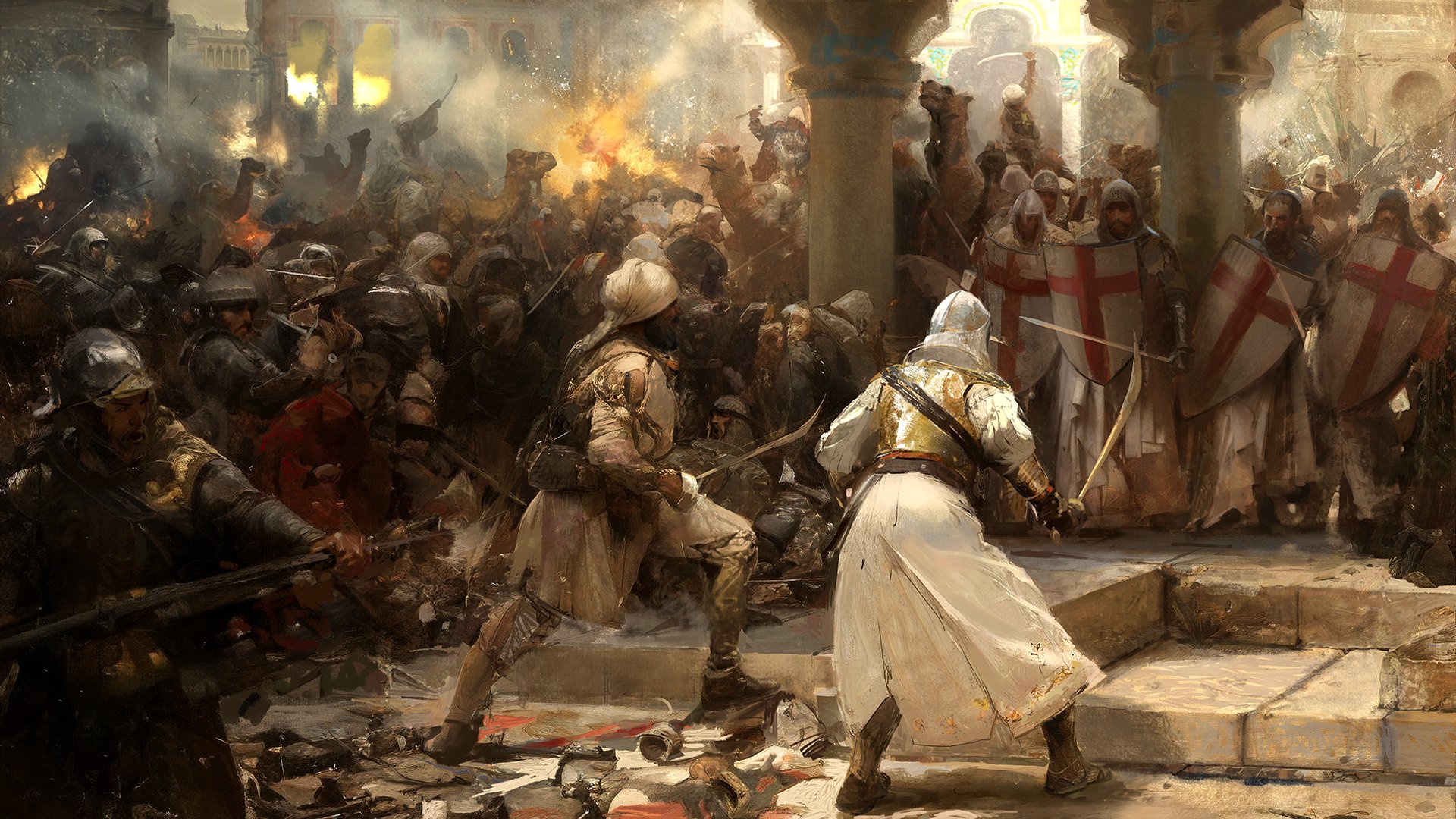 Age of Empires على X: Through calculated use of siege weapons, powerful camel cavalry, and Golden Age bonuses, the Abbasid Dynasty's Variant Civ, the Ayyubids, use their pursuit of knowledge to dismantle