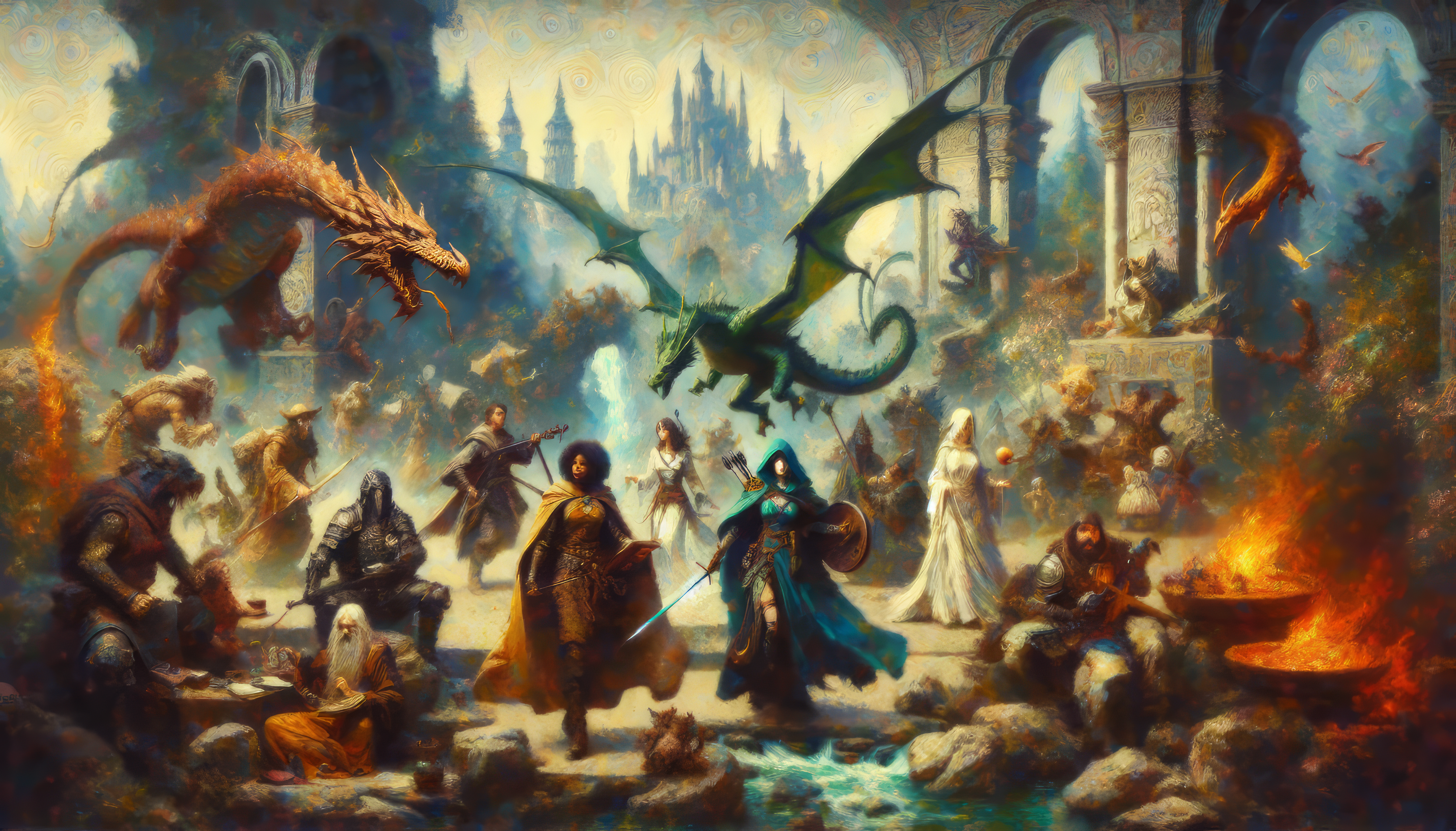 Epic Dungeons & Dragons Fantasy Battle HD Wallpaper