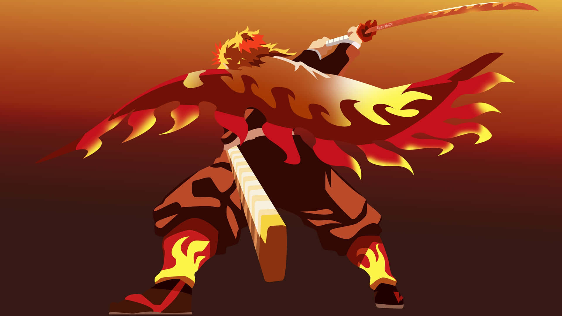 Rengoku Minimalist Wallpaper