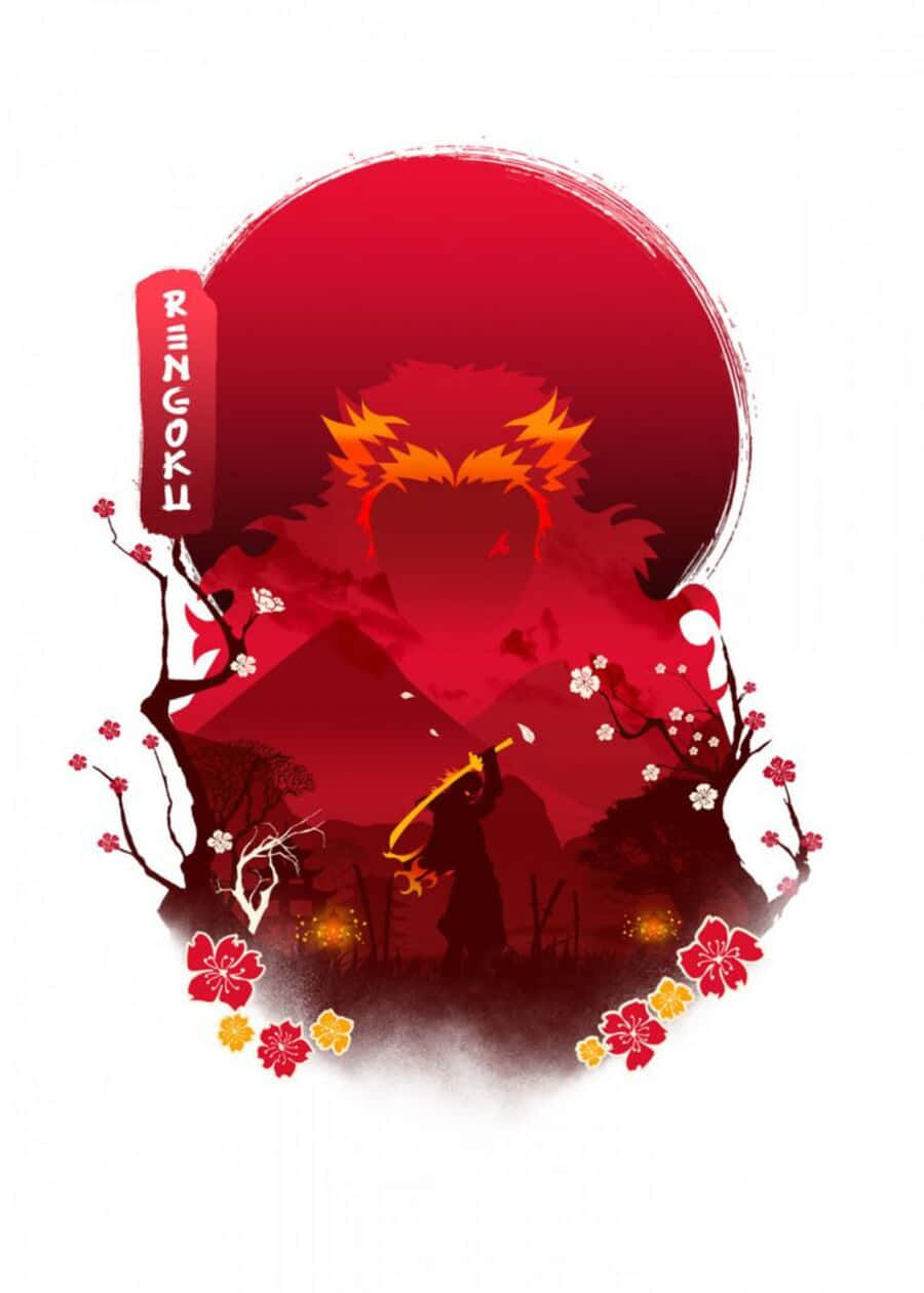 Rengoku Minimalist Wallpaper