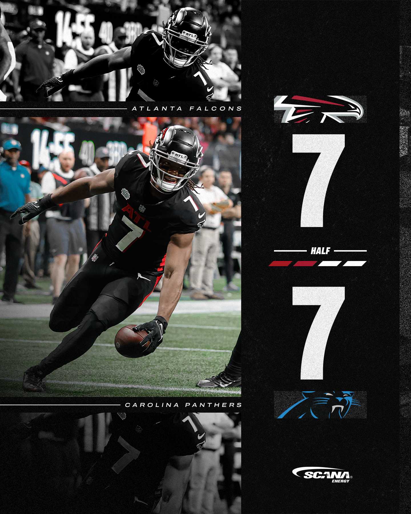 Atlanta Falcons at the half