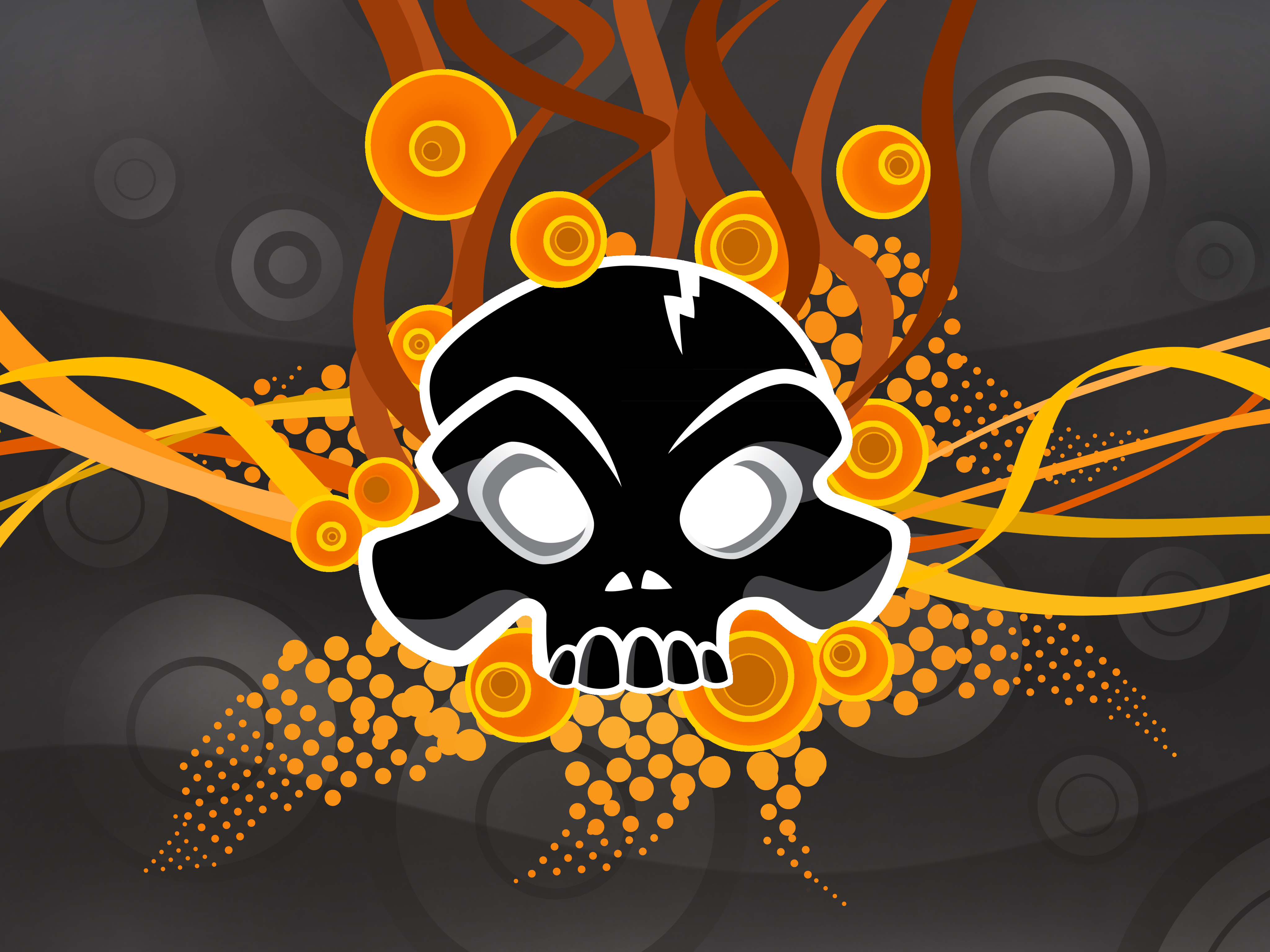 I made this wallpaper using the 360 skull icon