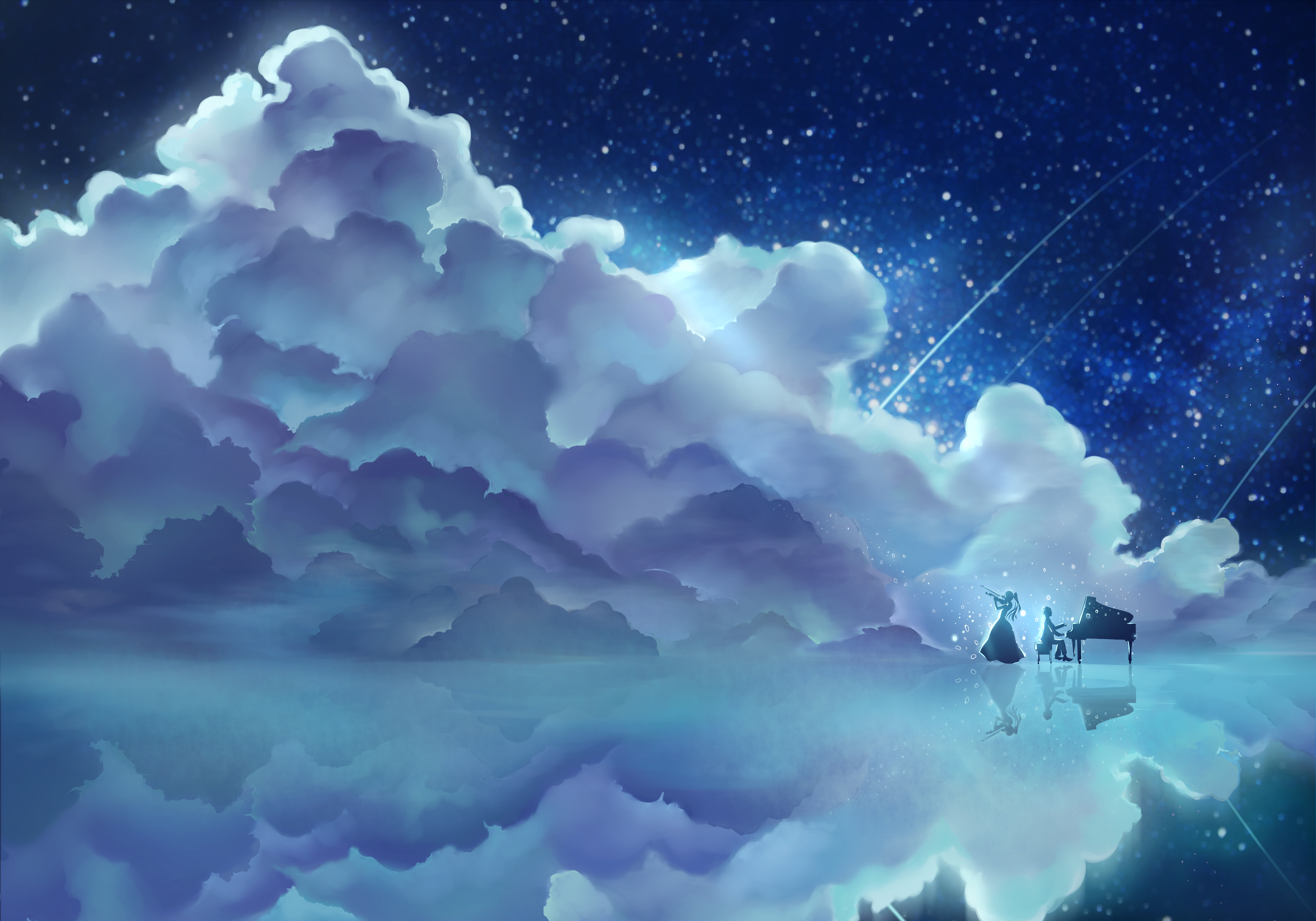 Your Lie in April 4K Ultra HD Wallpaper: Kousei Arima & Kaori Miyazono