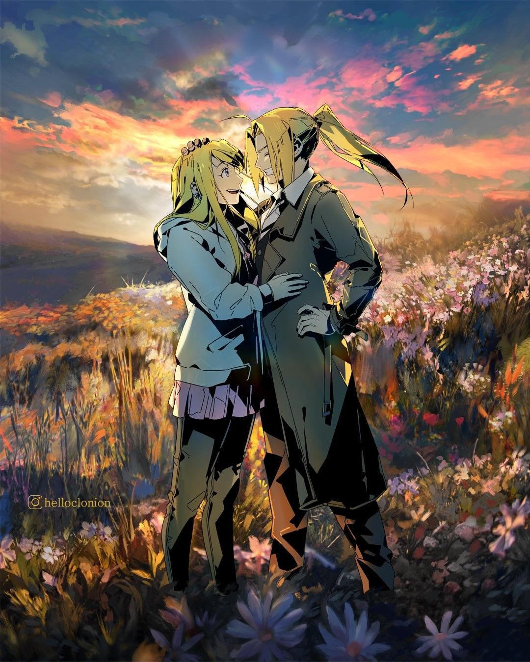FMAB Fanart Wallpaper: Edward Elric And Winry Rockbell, Art By #helloclonion On Twitter