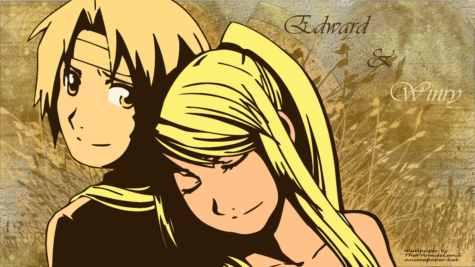 Fullmetal Alchemist HD: Edward & Winry's Timeless Bond Wallpaper