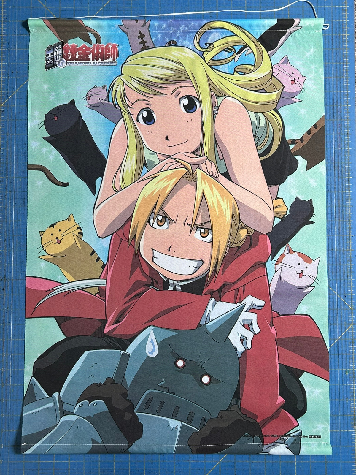Fullmetal Alchemist Edward Al Winry B2 Size Tapestry Wall Scroll 2004 Animate Tapestries