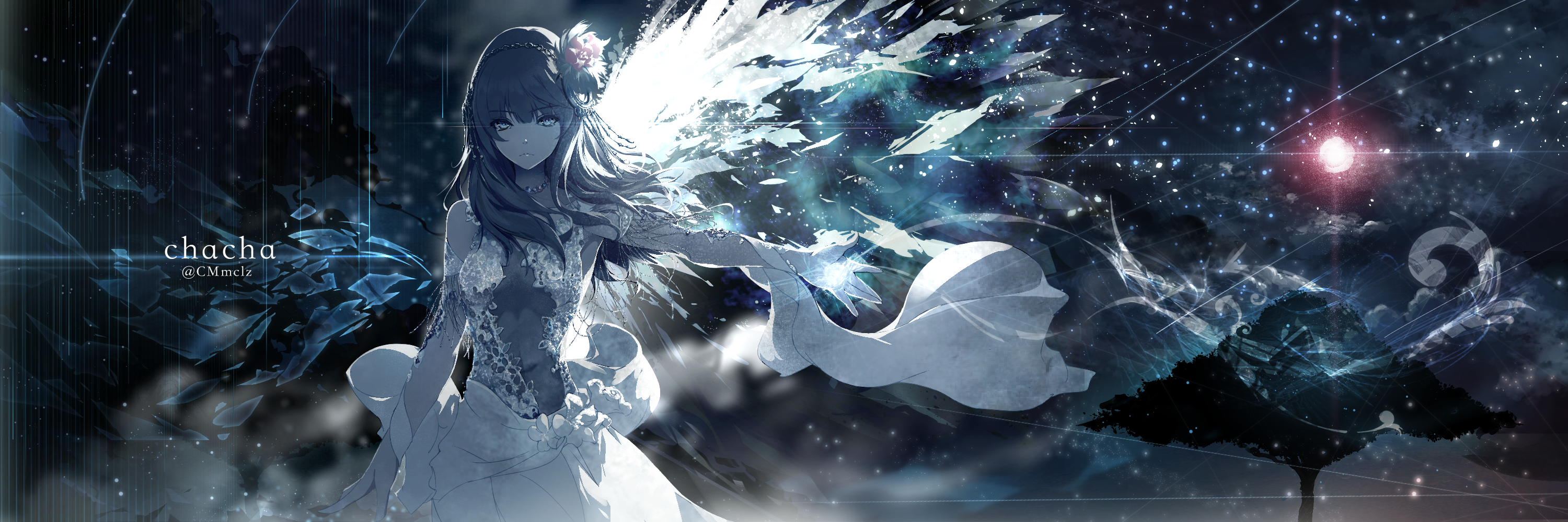 Celestial Grace: An Enchanting HD Anime Wallpaper by c.c.R
