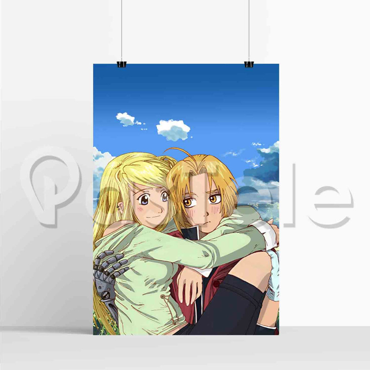 Edward Elric and Winry Rockbell Fullmetal Alchemist Brotherhood Silk Poster Print Wall Decor 20 x 13