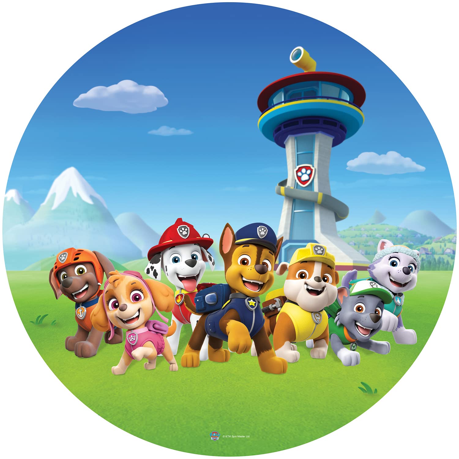 AG Design Paw Patrol ACRD 5802 016 Round Non Woven Photo Wallpaper, Diameter 70 Cm, 1 Piece, Amazon.de: DIY & Tools