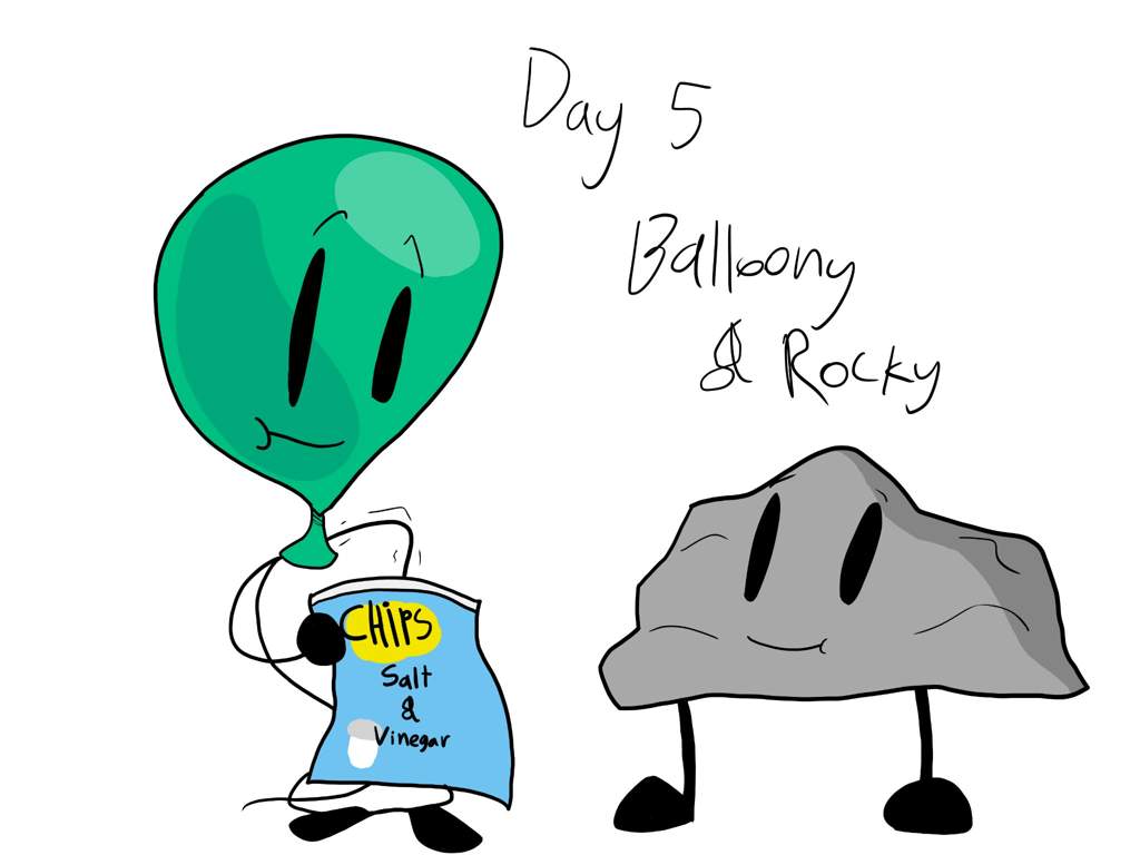 Picture BFDI Month Day Five: Balloony and Rocky