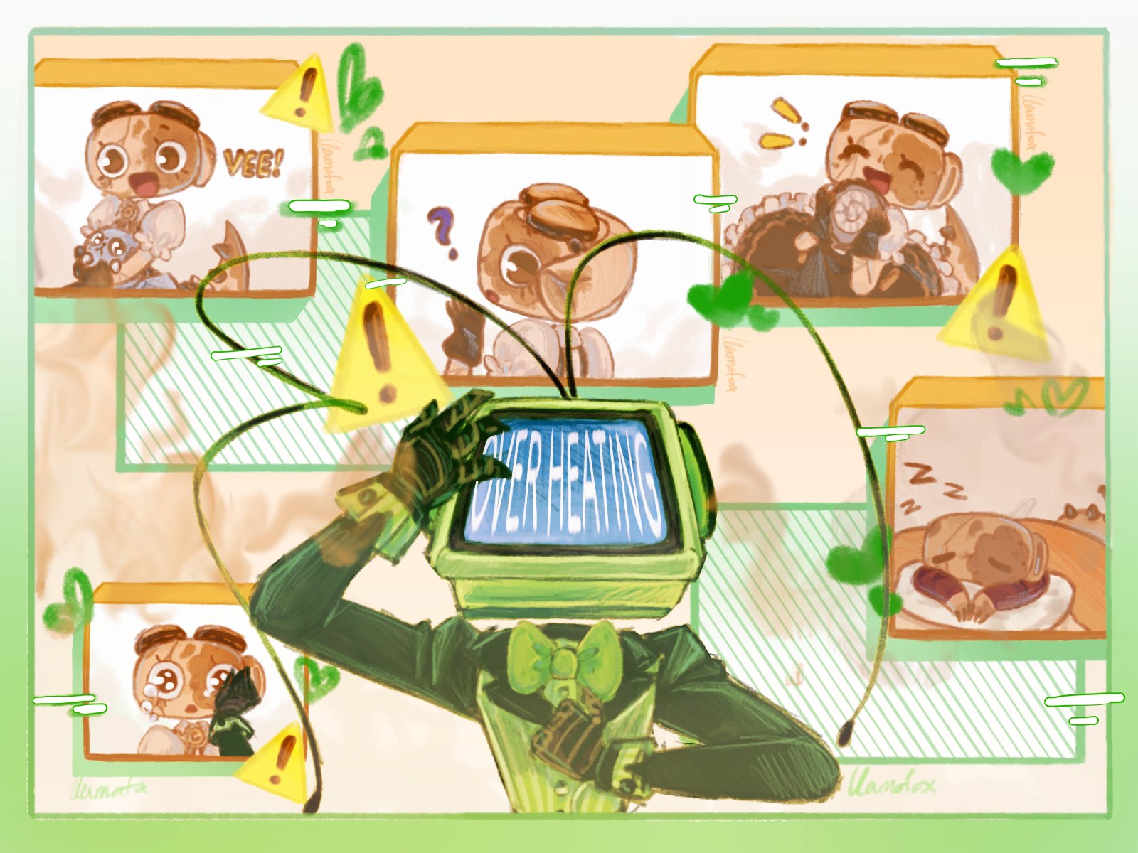 Llamafox forgot to add shelly blush (I'm not going back to add it) #dandysworldart #dandyworld #shellvision