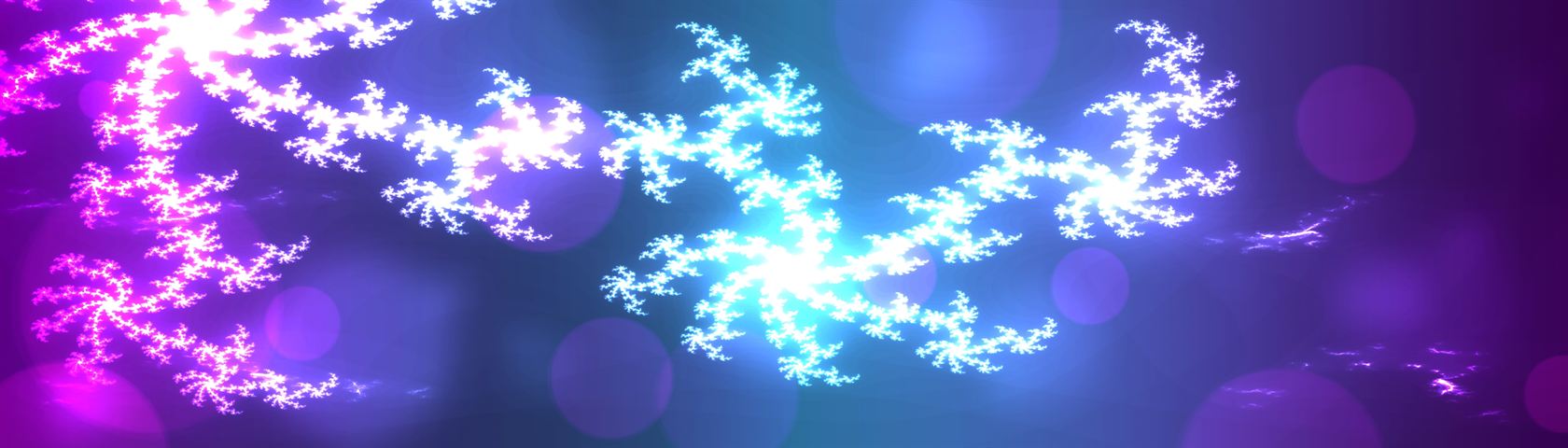 Neon Fractal Purple & Cyan • Image • WallpaperFusion by Binary Fortress Software