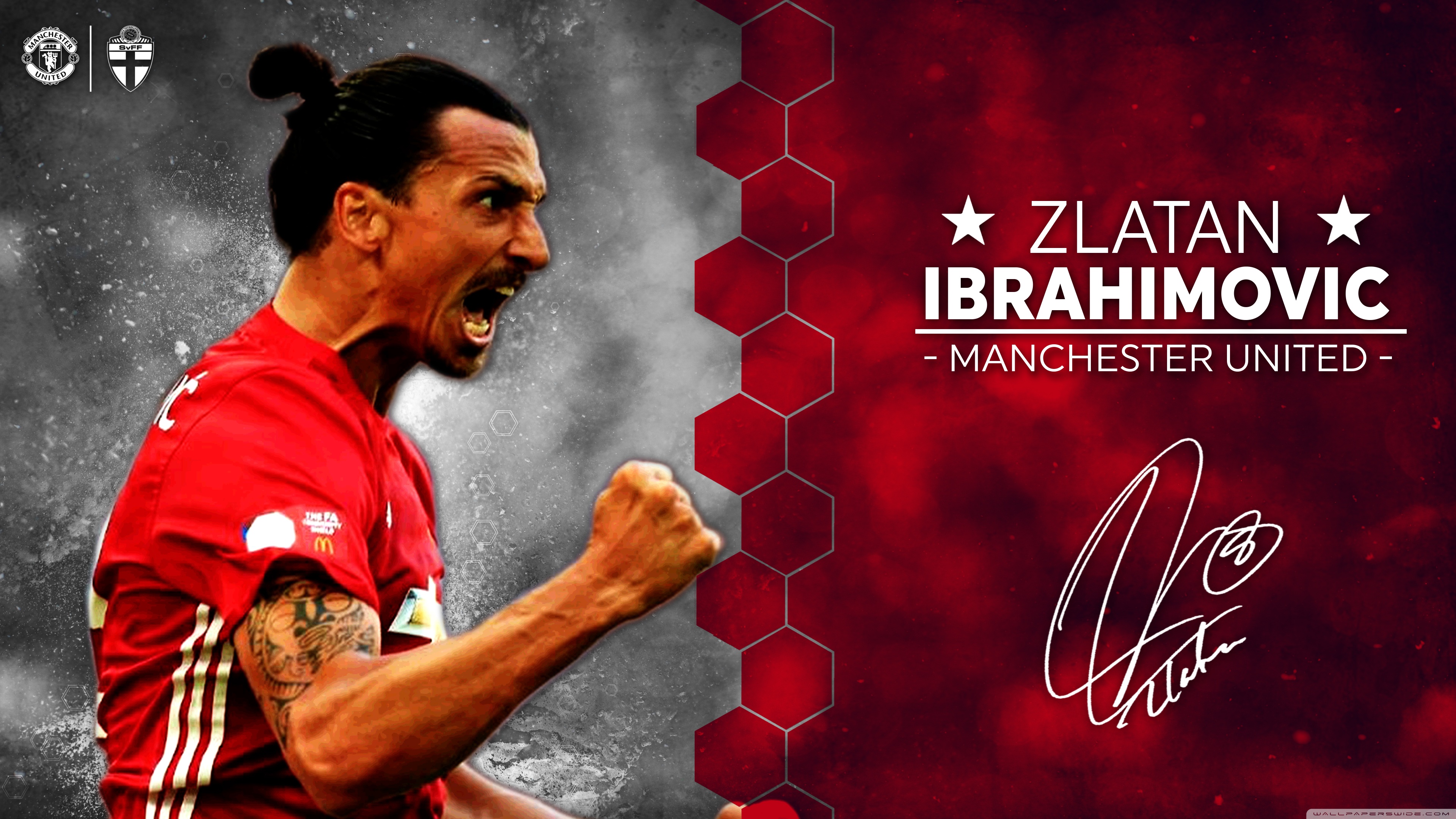 Zlatan Ibrahimovic Manchester United 2016 17 4K UHD Wallpaper for UltraHD Desktop and TV, Smartphone and Tablet Devices