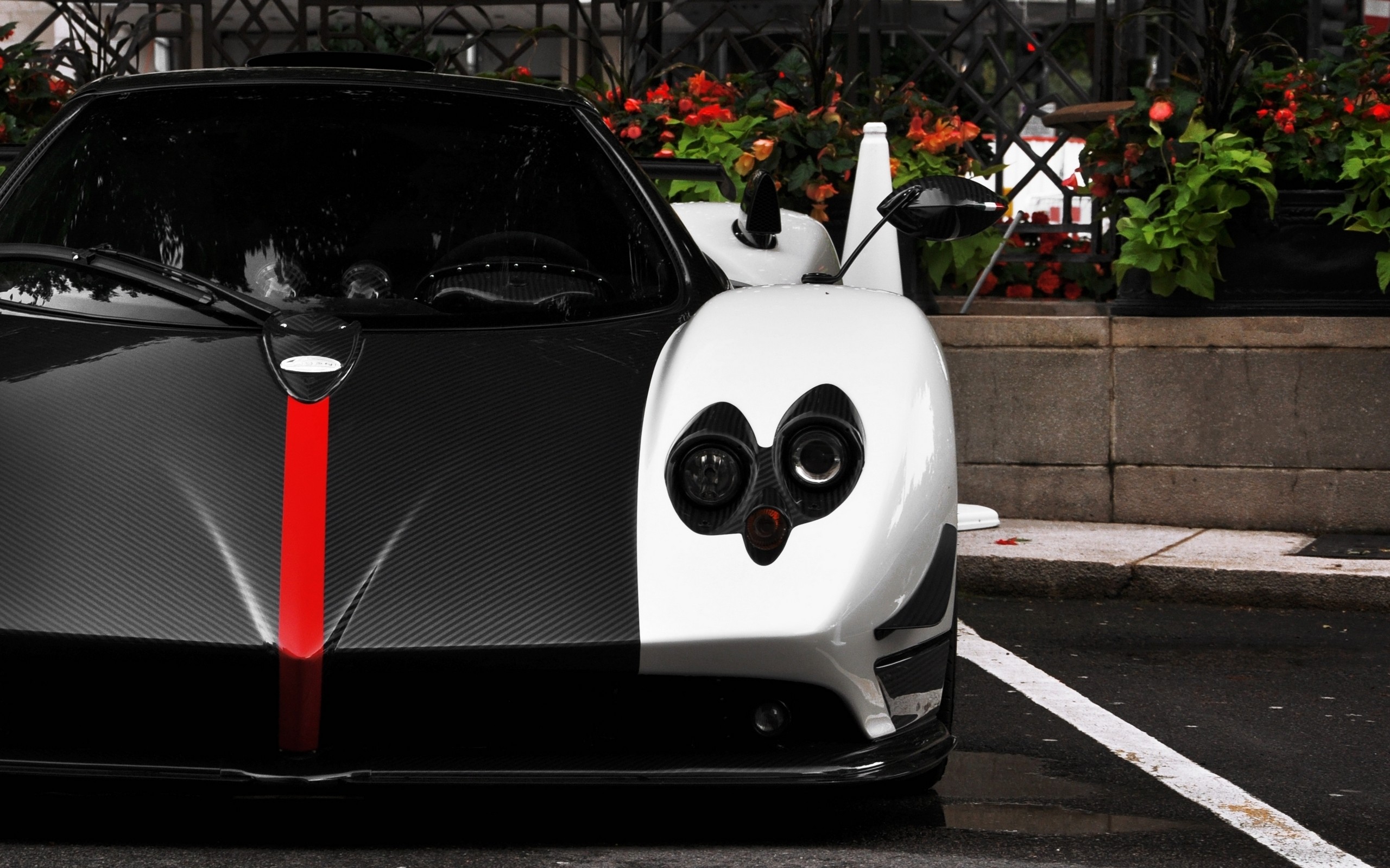 black, And, White, Pagani, Zonda Wallpaper HD / Desktop and Mobile Background