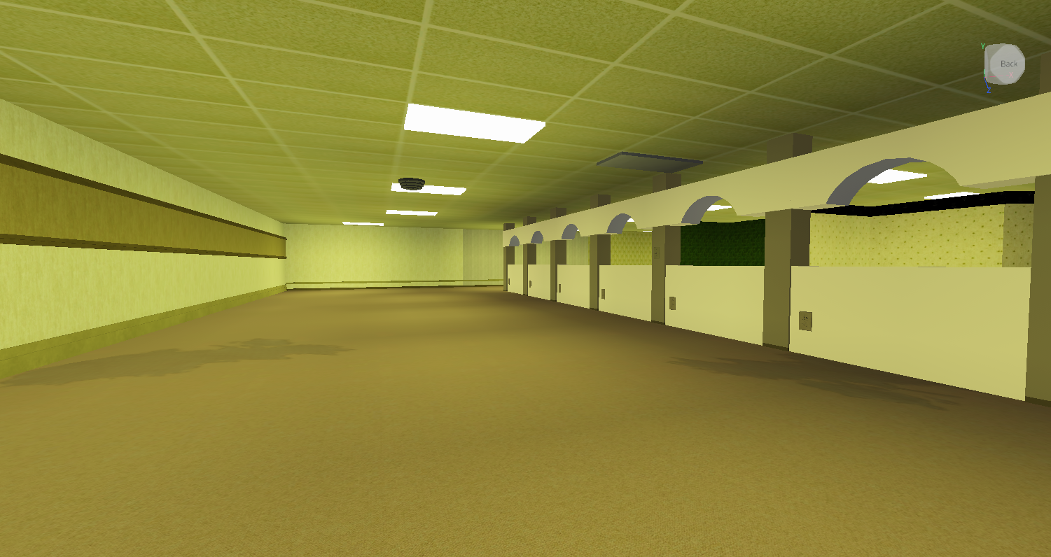 Here's a recreation of the Backrooms image for my Roblox Backrooms game I'm working on along with an extra image. It's still a little rough around the edges