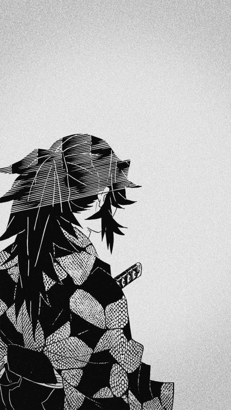 Kokushibou Backwards WALLPAPER B&W