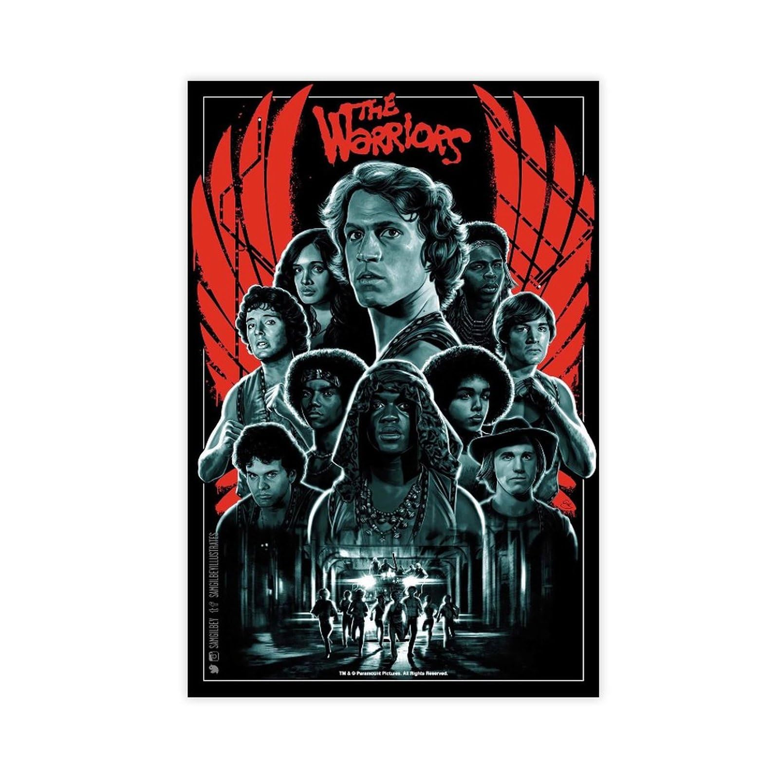 The Warriors Wallpaper HD Print Movie Poster Canvas Poster Bedroom Decor Sports Landscape Office Room Decor Gift Unframe: Unframe:20x30inch(50x75cm), Amazon.ca: Home