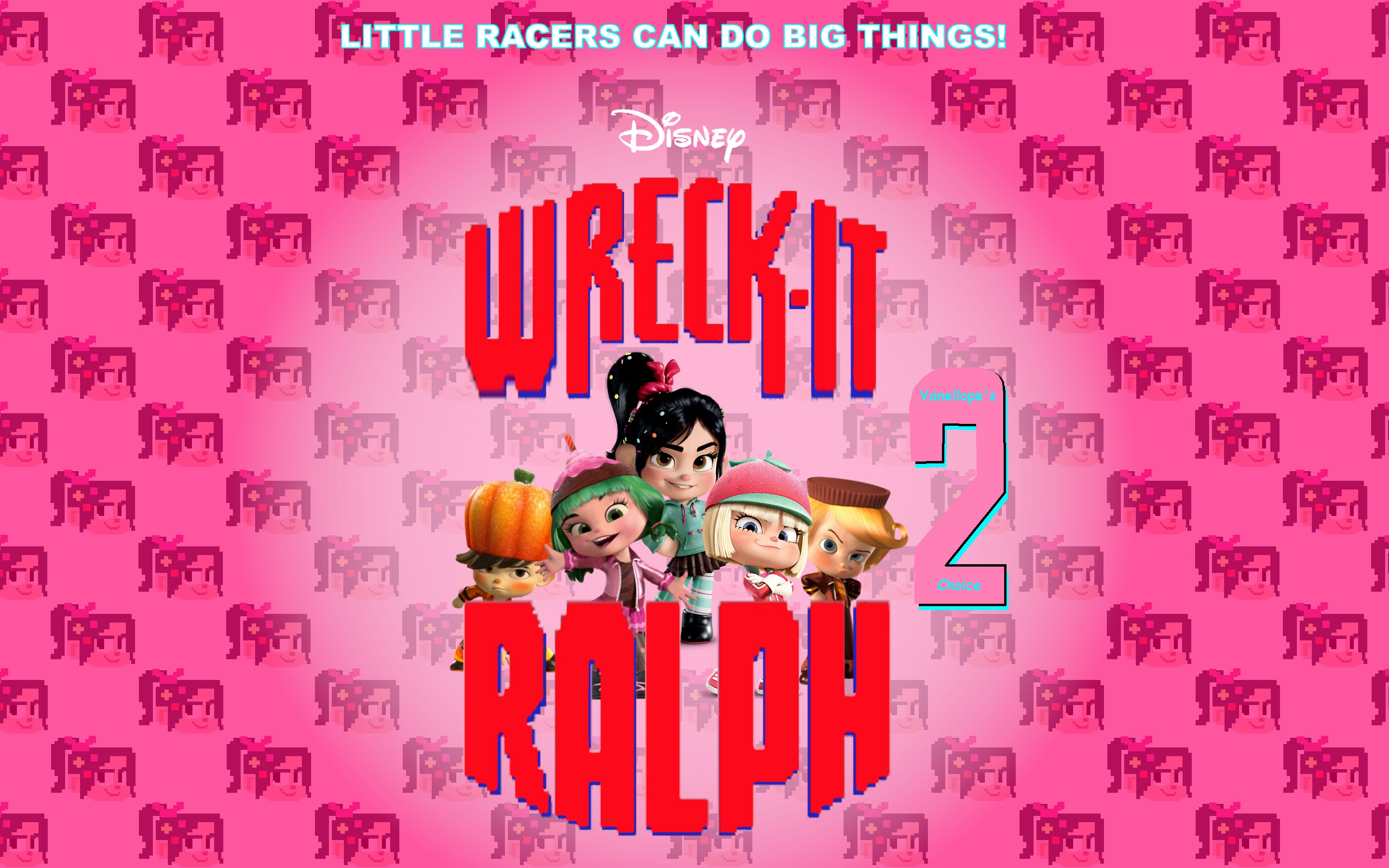 Wallpaper Background, Cartoon, Characters, Walt Disney, Ralph, Vanellope, Ralph, Wreck It Ralph 2 For Mobile And Desktop, Section фильмы, Resolution 2880x1800