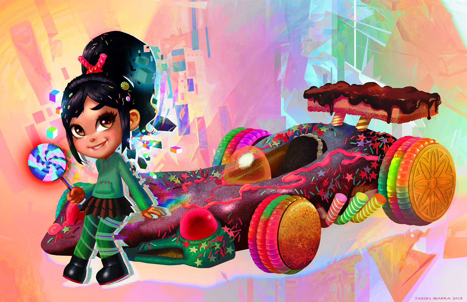 Vanellope's Sweet Ride: HD Wreck It Ralph Candy Kart Wallpaper
