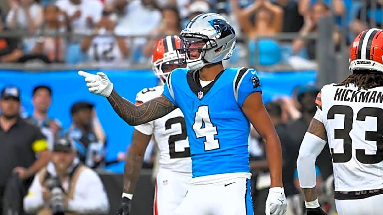 Panthers rookie Tetairoa McMillan had mixed preseason debut: PFF