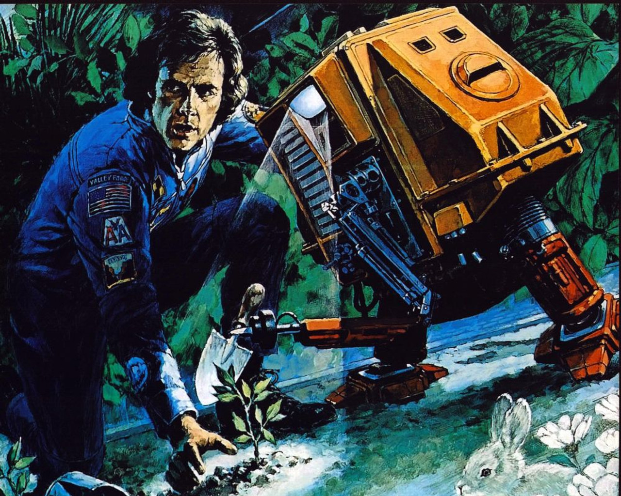 Bruce Dern With Robot In Illustration For Silent Running Photo Print (8 x 10)