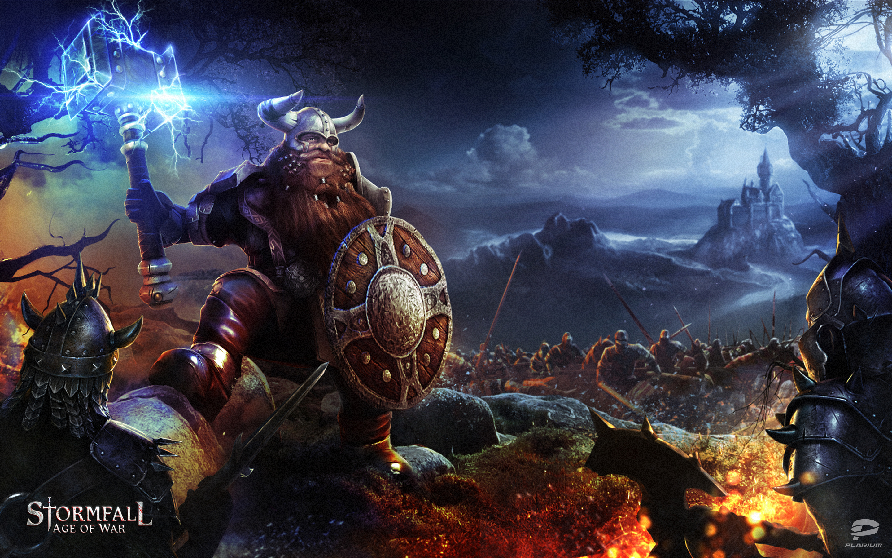 Download Dwarf Warrior Battle Video Game Stormfall: Age Of War HD Wallpaper