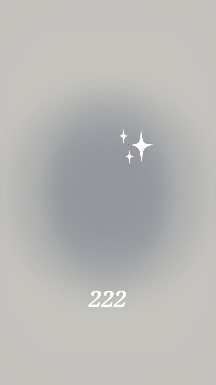 aesthetic blue and grey aura iphone wallpaper with angell number 222