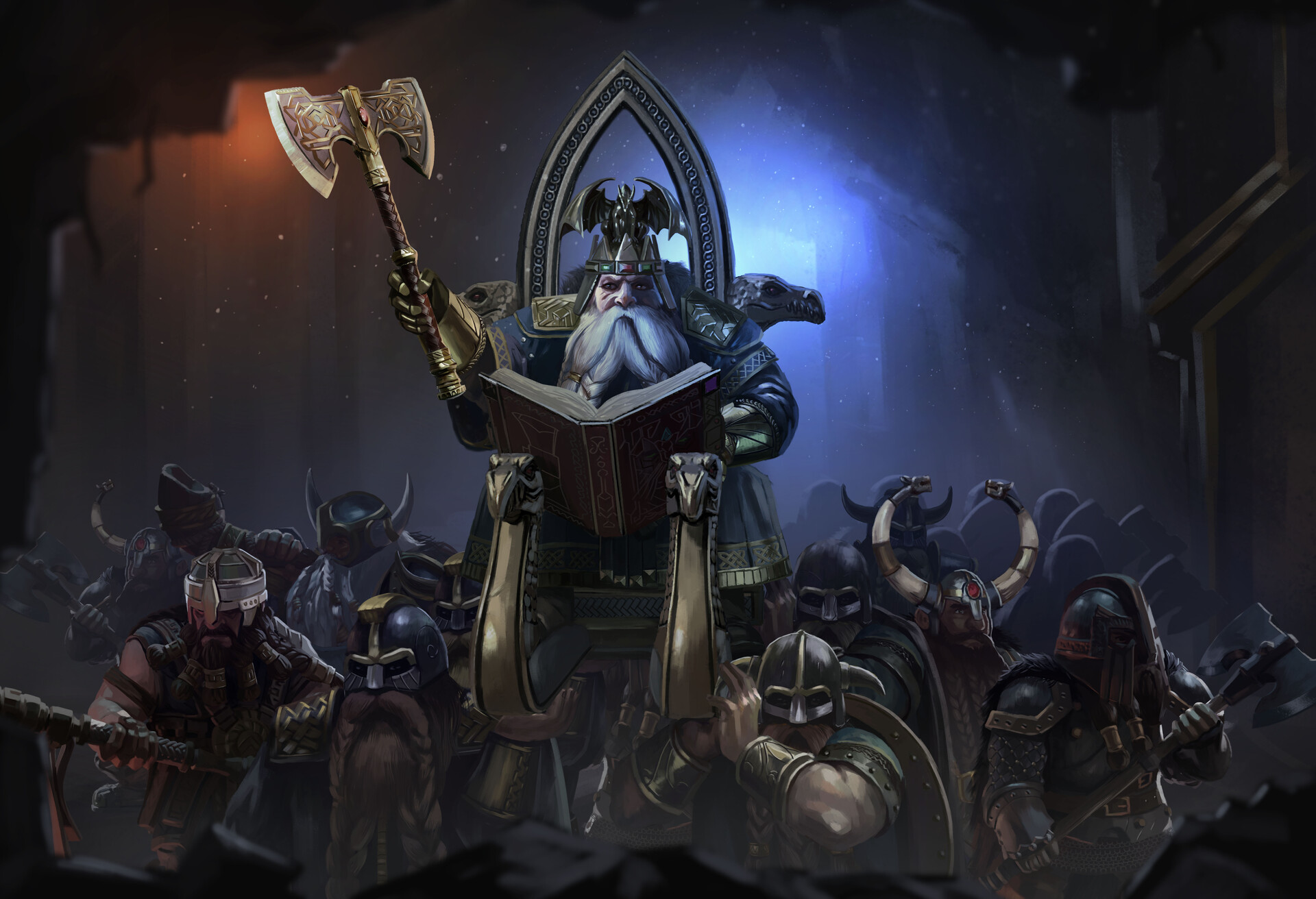 Thorgrim Grudgebearer (Illustration for Dwarves vs Skaven Fantasy End Times Lore DOCUMENTARY)
