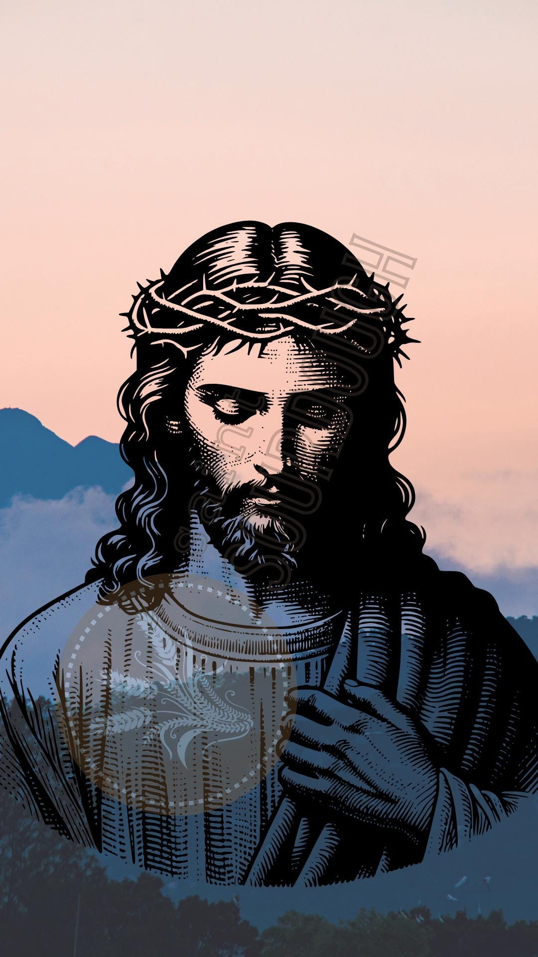 Jesus Phone Wallpaper Christian Minimalist Digital Download iPhone