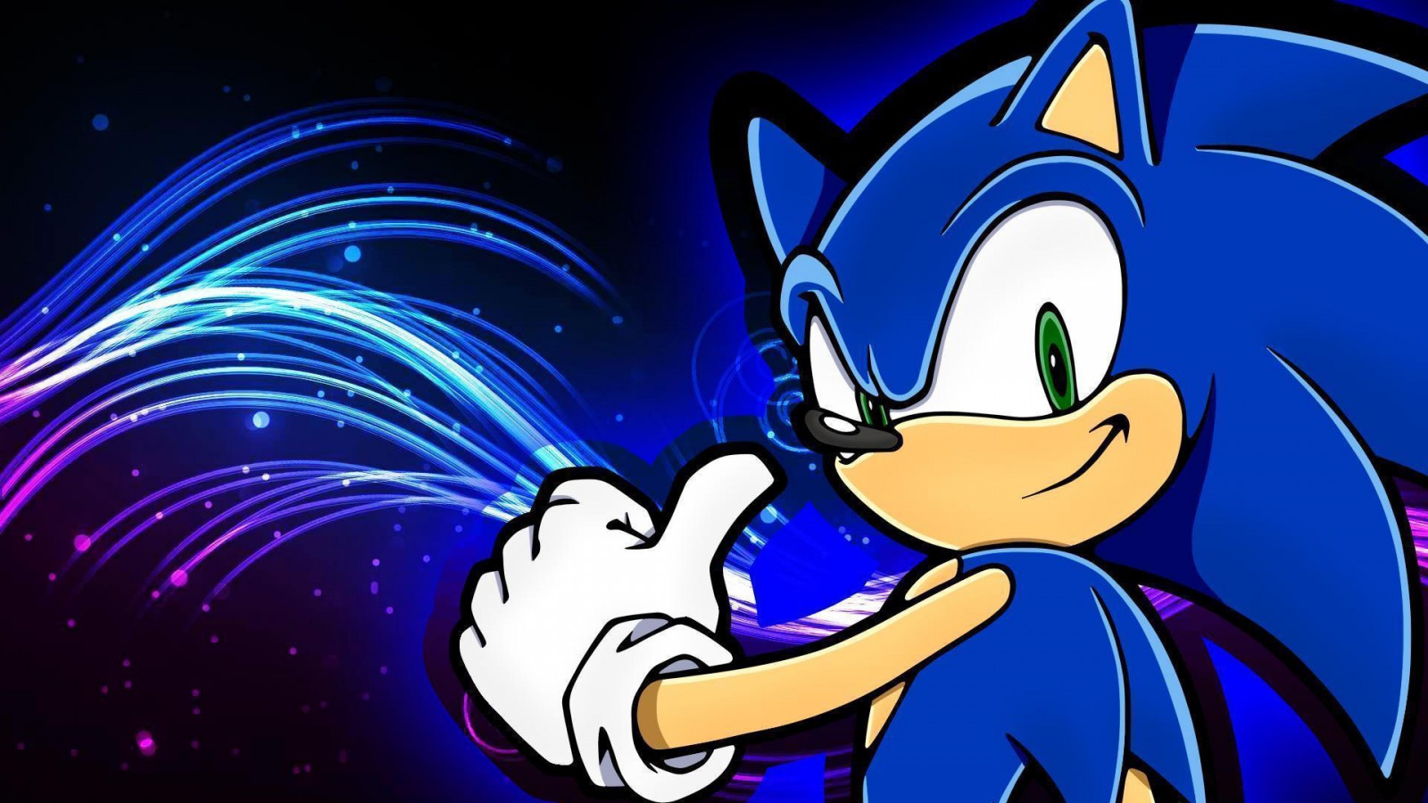 Sonic The Hedgehog In Blue Lightning Background HD Sonic Wallpaper