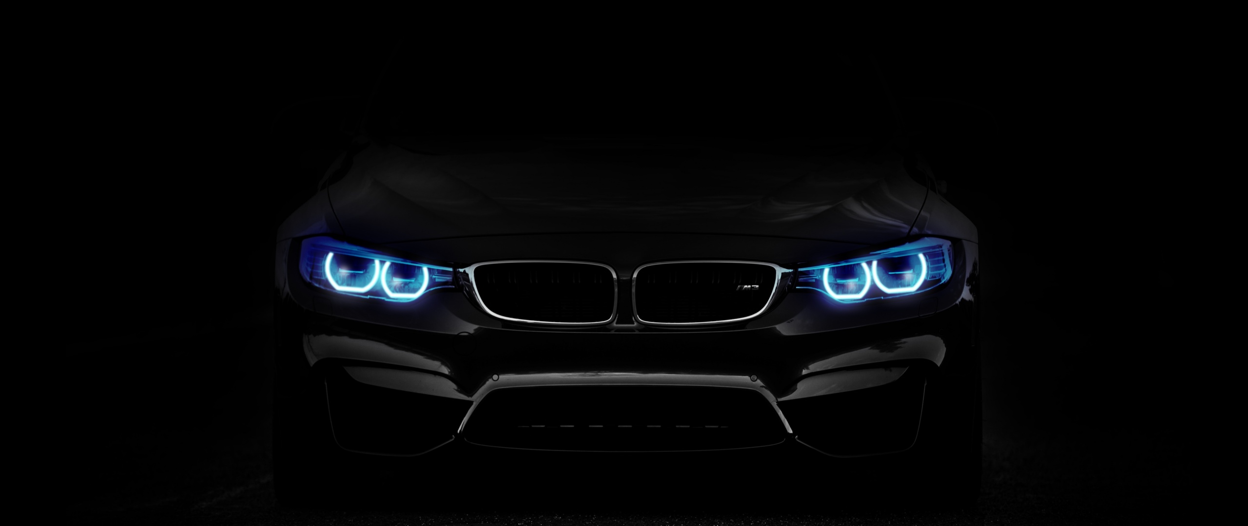 BMW M3 Wallpaper 4K, Angel Eyes, Black background, 5K
