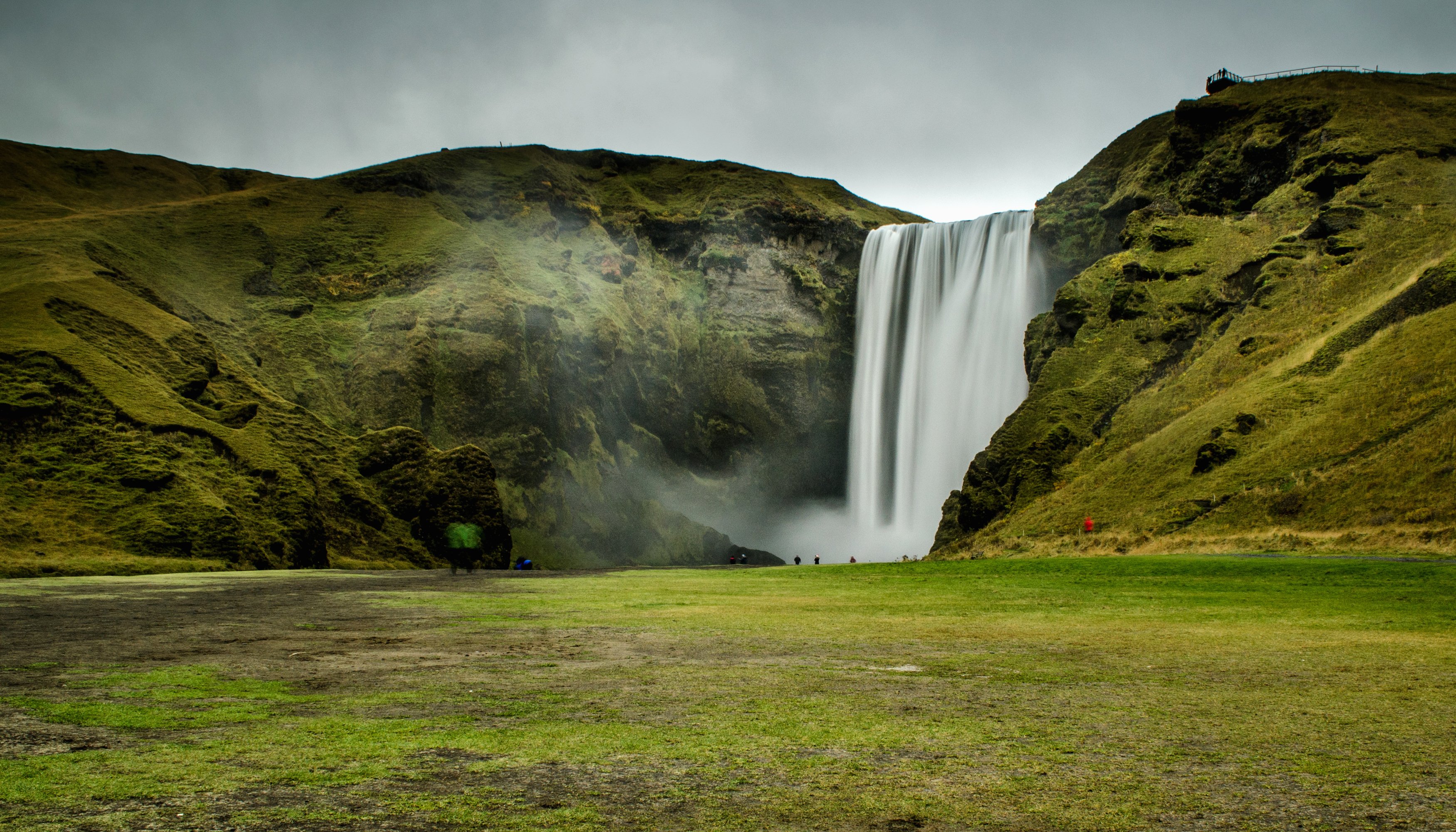 iceland, Waterfalls, Moss, Skogafoss, Nature Wallpaper HD / Desktop and Mobile Background