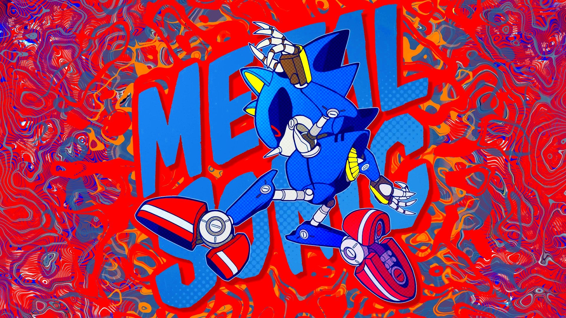 metal sonic wallpaper i made using some of his sonic channel art
