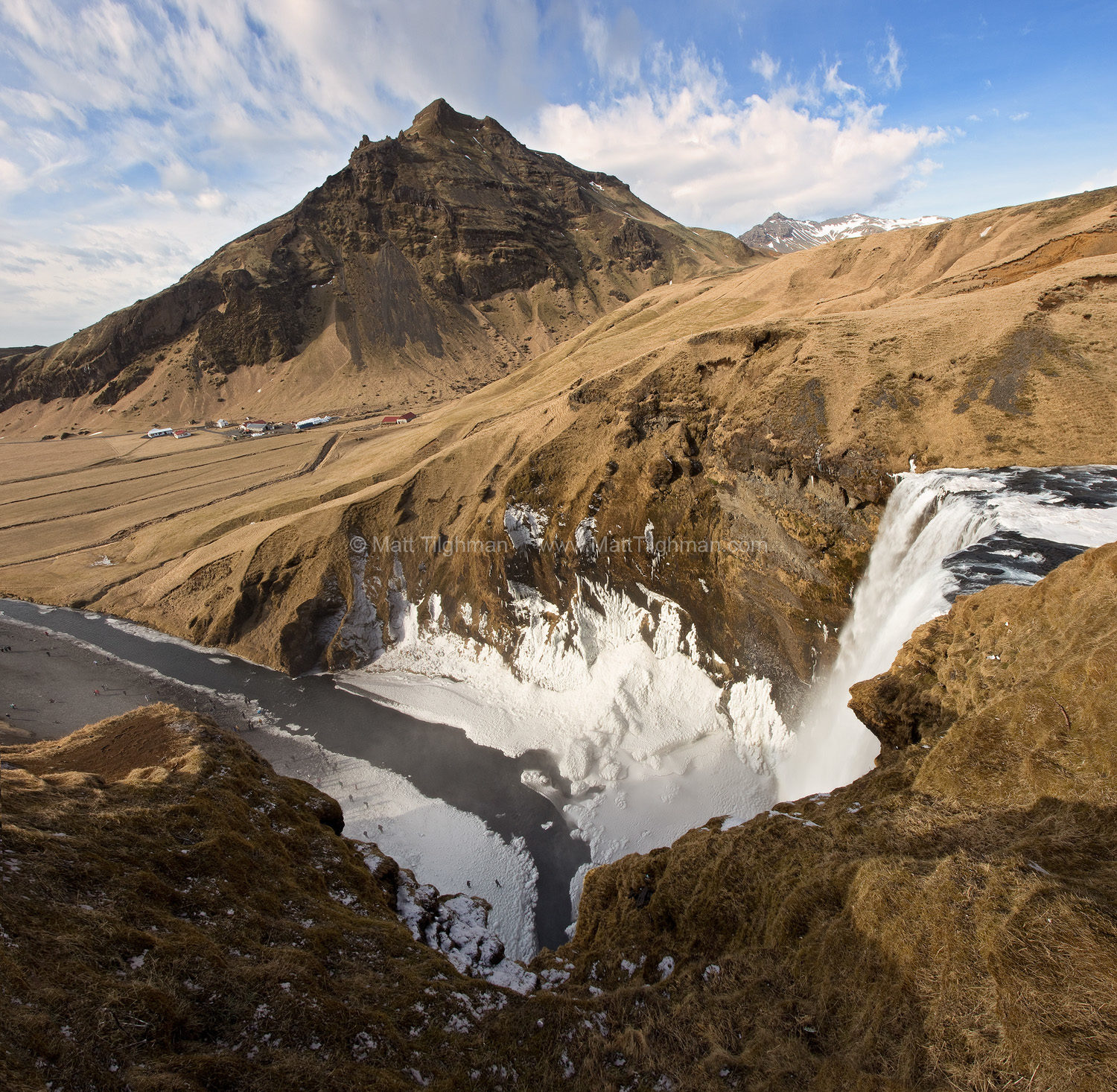 Skógafoss From Above Iceland Waterfall