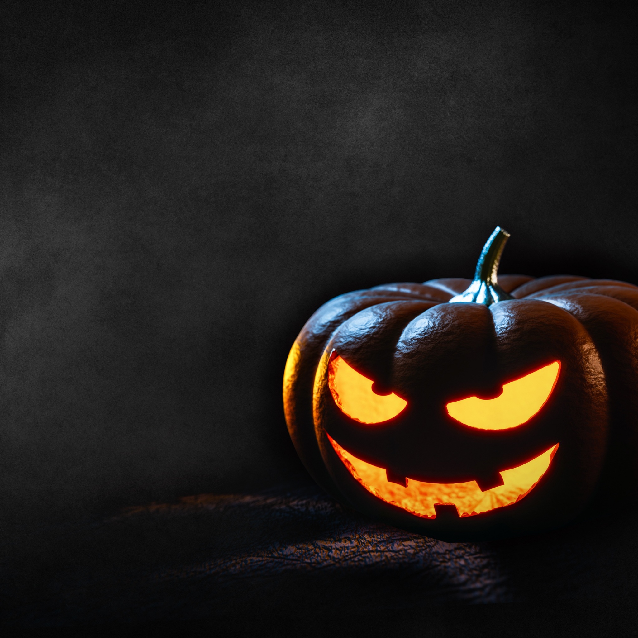 Halloween Pumpkin Wallpaper 4K, Scary, Dark, Glowing