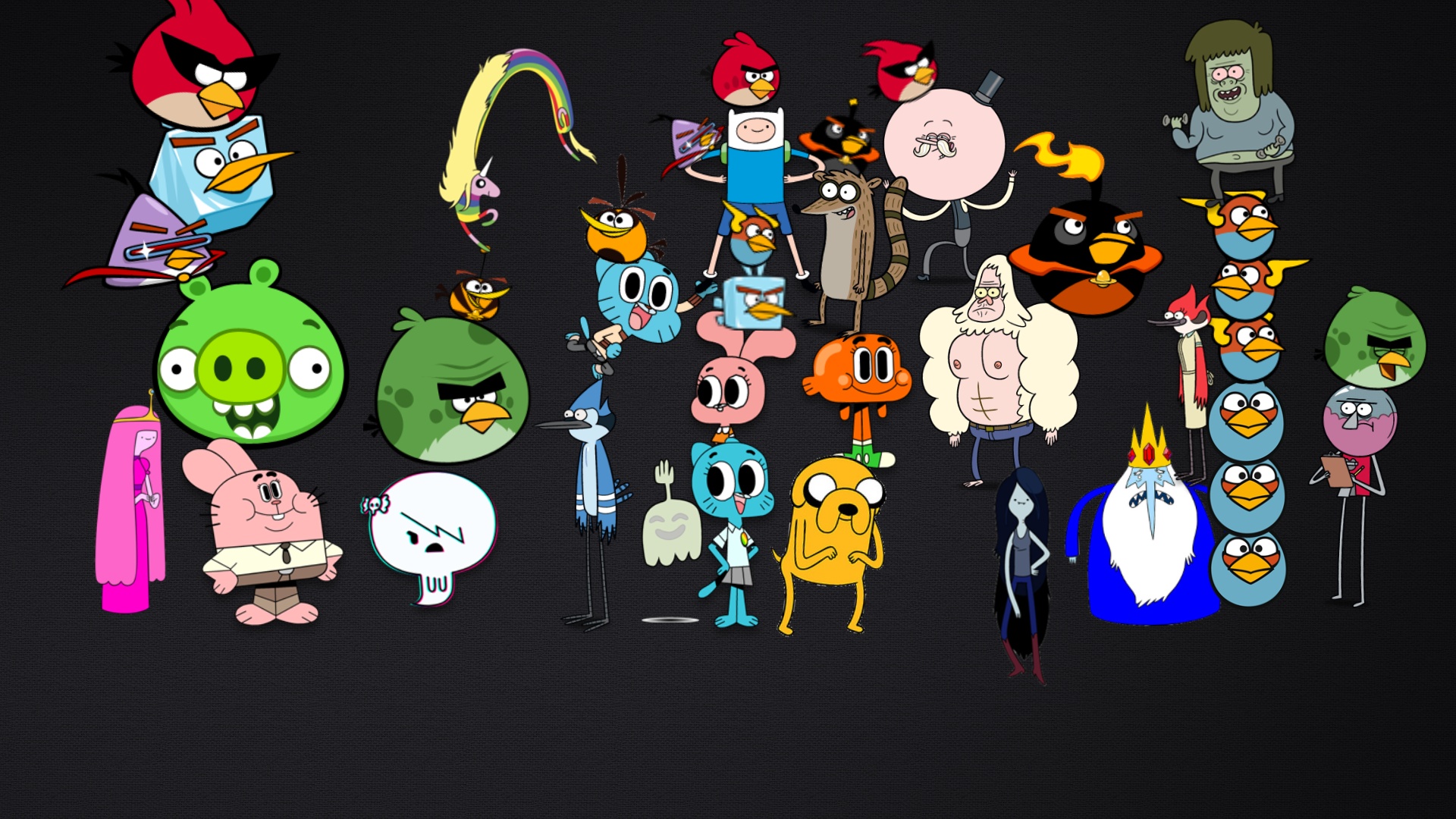 User Blog:Tyrex56 My New Angry Birds, Adventure Time, Regular Show, And The Amazing World Of Gumball Picture