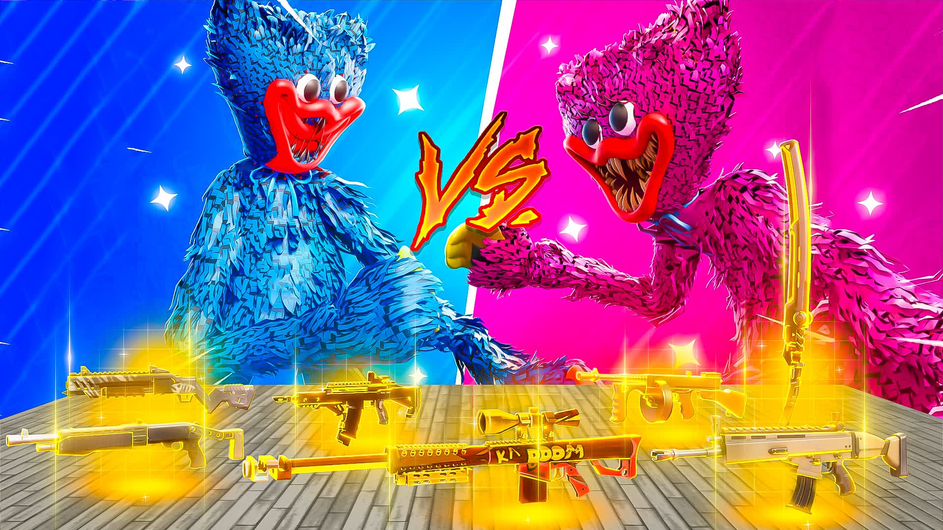 RED VS BLUE HUGGY WUGGY VS KISSY MISSY 6468 3560 3072